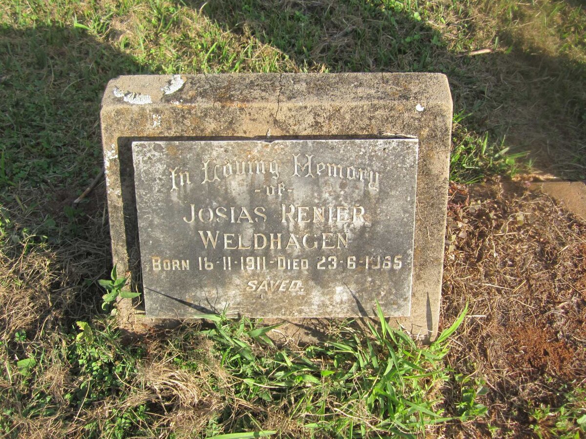 WELDHAGEN Josias Renier 1911-1965