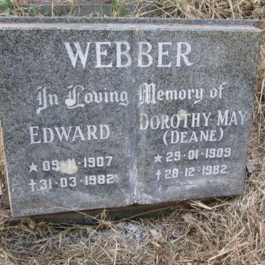 WEBBER Edward 1907-1982 &amp; Dorothy May DEANE 1909-1982