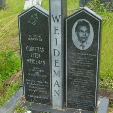 WEIDEMAN Christian Peter 1938-2010