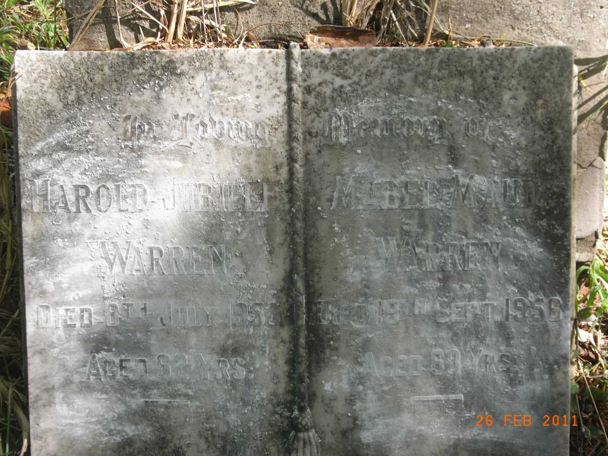WARREN Harold Jubilee -1955 &amp; Mabel Maud -1956