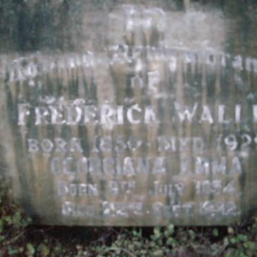 WALLIS Frederick 1850-1929  &amp; Georgina Emma 1854-1942