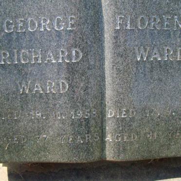 WARD George Richard 1958 &amp; Florence -1980