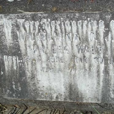 WALT Wilhelmina C.J., van der -1960