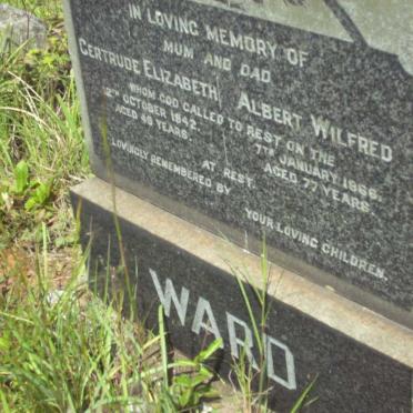 WARD Albert Wilfred -1966 &amp; Gertrude Elizabeth -1942