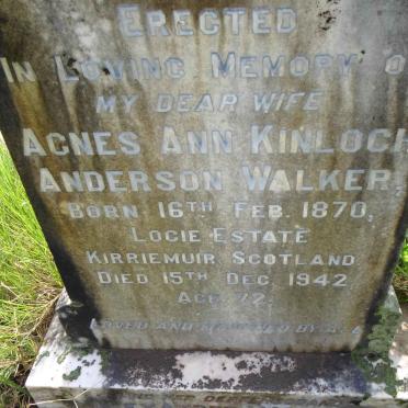 WALKER Agnes Ann Kinloch Anderson 1870-1942