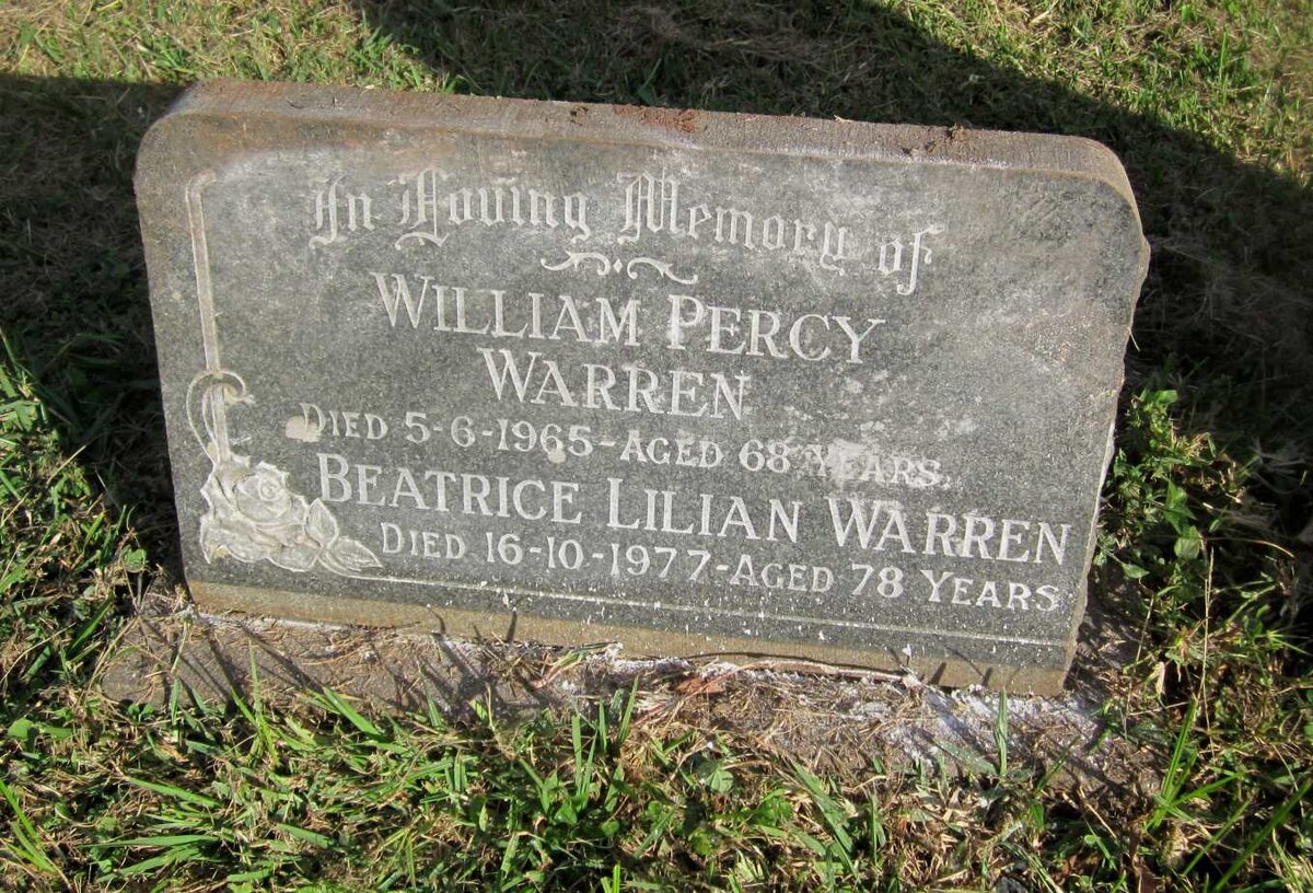 WARREN William Percy -1965 :: WARREN Beatrice Lilian -1977