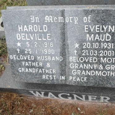 WAGNER Harold Delville 1918-1990 &amp; Evelyn Maud 1931-2001