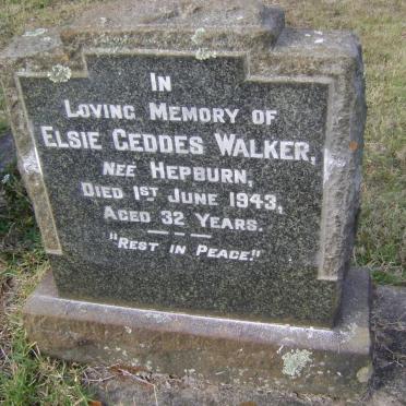 WALKER Elsie Geddes nee HEPBURN -1943