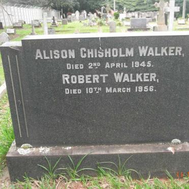 WALKER Robert -1956 &amp; Alison Chisholm -1945