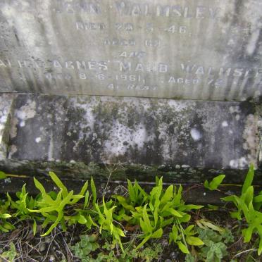 WALMSLEY John -1946 &amp; Alice Agnes Maud -1961 