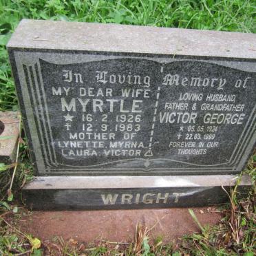 WRIGHT Victor George 1924-1999 &amp; Myrtle 1926-1983