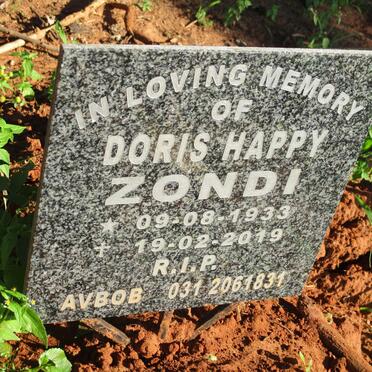 ZONDI Doris Happy 1933-2019