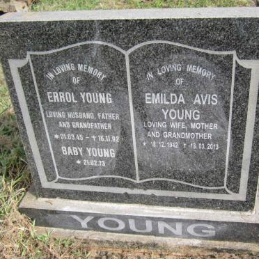 YOUNG Errol 1945-1992 &amp; Emilda Avis 1942-2013