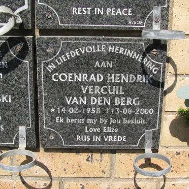 BERG Coenrad Hendrik Vercuil, van den 1958-2000