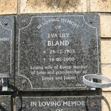 BLAND Eva Lily 1905-2000
