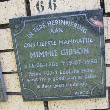 GIBSON Mimmie 1906-1998