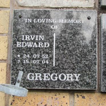 GREGORY Irvin Edward 1952-2004