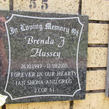 HUSSEY Brenda J. 1949-2005