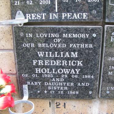 HOLLOWAY William Frederick 1925-1984 :: HOLLOWAY Baby 1968-1968