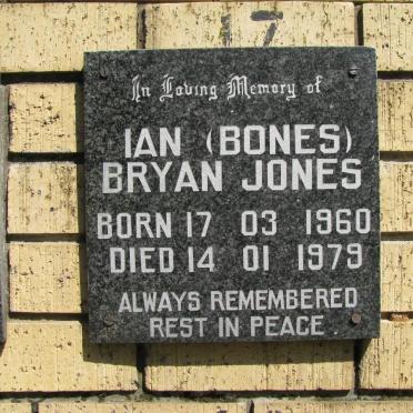 JONES Ian Bryan 1960-1979
