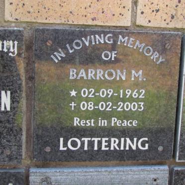 LOTTERING Barron M. 1962-2003
