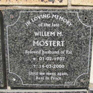 MOSTERT Willem M. 1907-2000