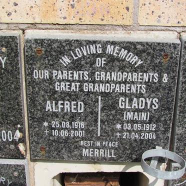 MERRILL Alfred 1916-2001 &amp; Gladys MAIN 1912-2004