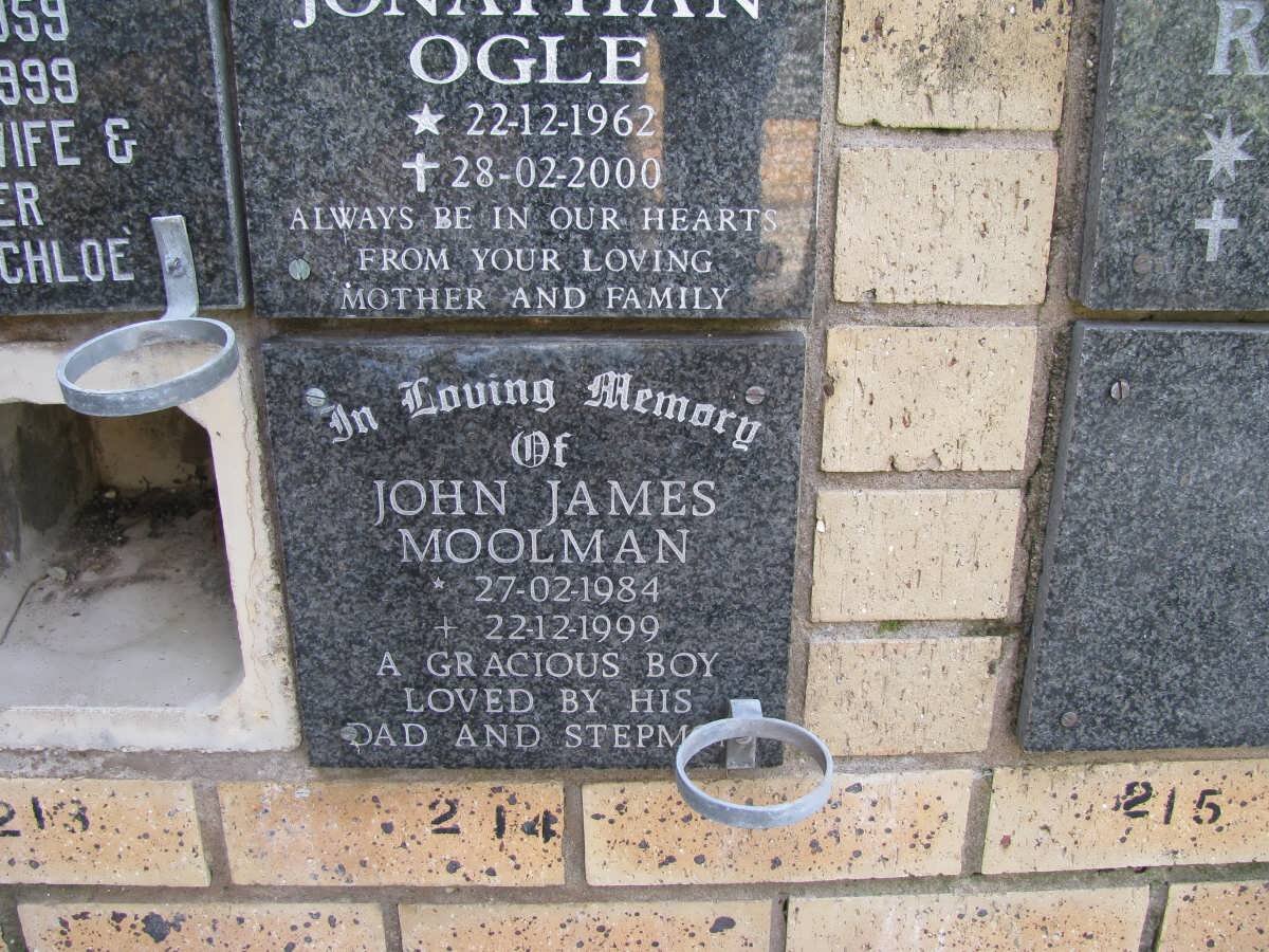 MOOLMAN John James 1984-1999