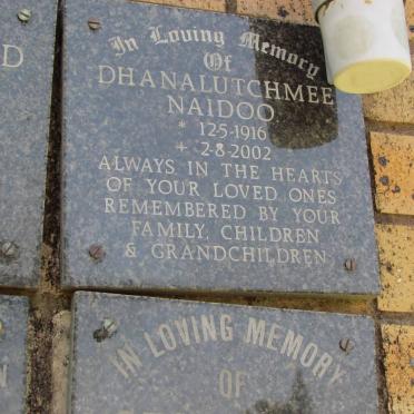 NAIDOO Dhana Lutchmee 1916-2002