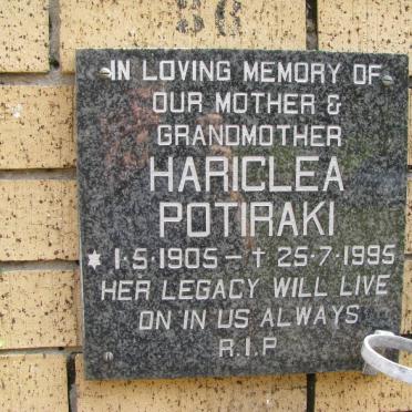 POTIRAKI Hariclea 1905-1995