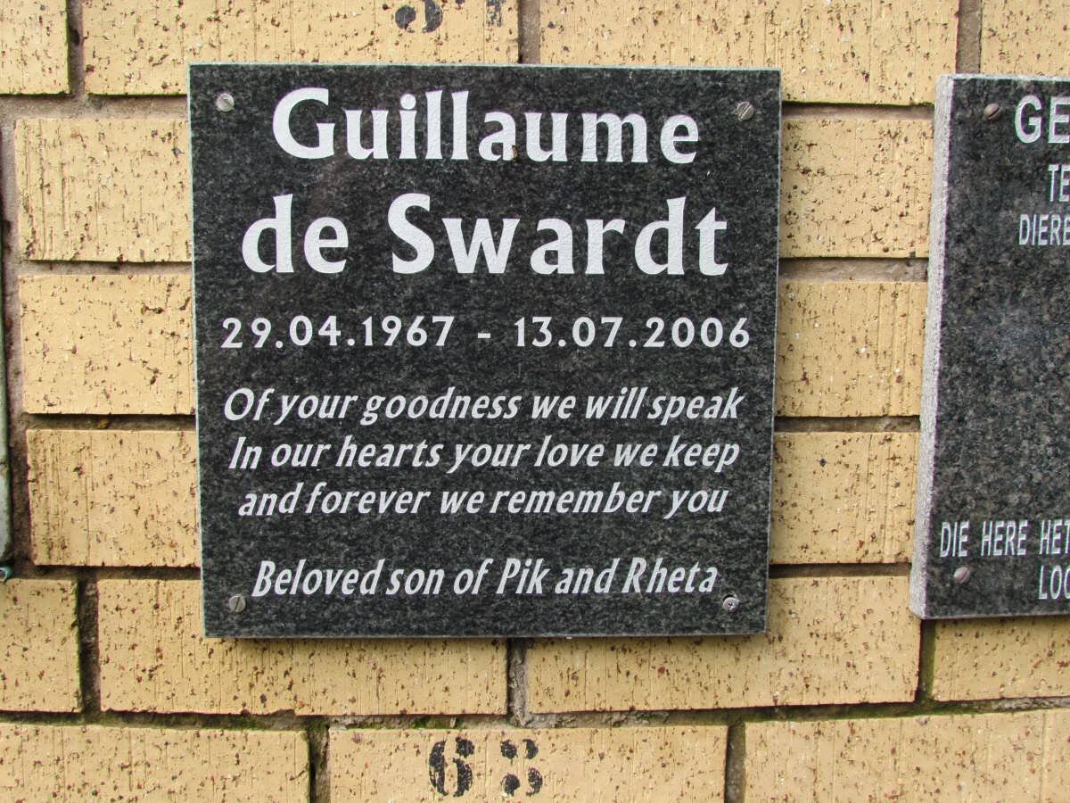 SWARDT Guillaume, de 1967-2006