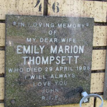 THOMPSETT Emily Marion -1998