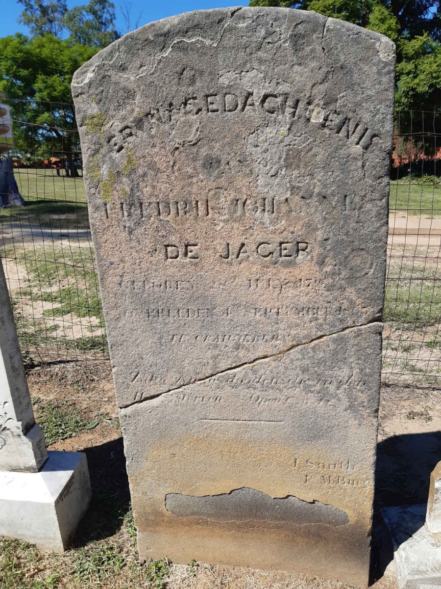 JAGER Fredrik Johannes, de