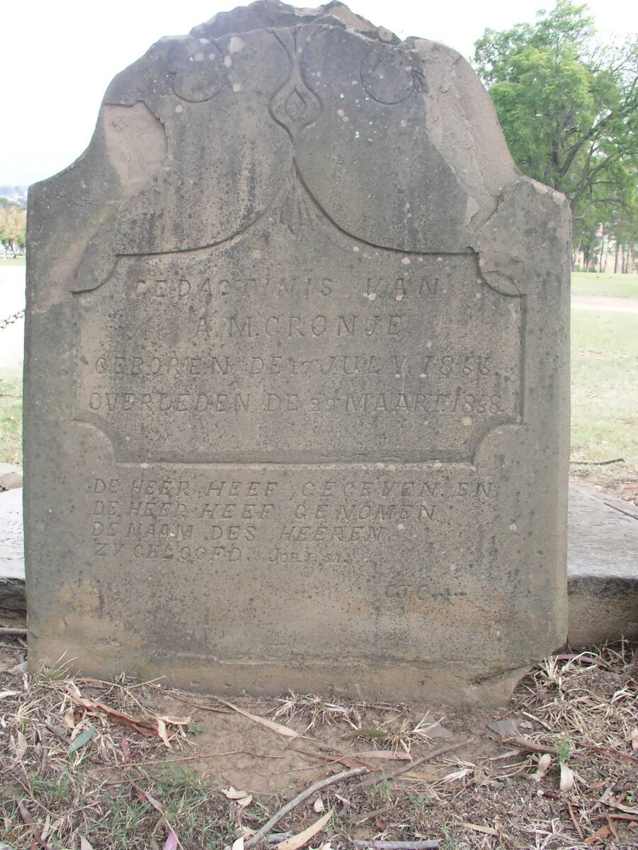 CRONJE A.M. 1866-1868