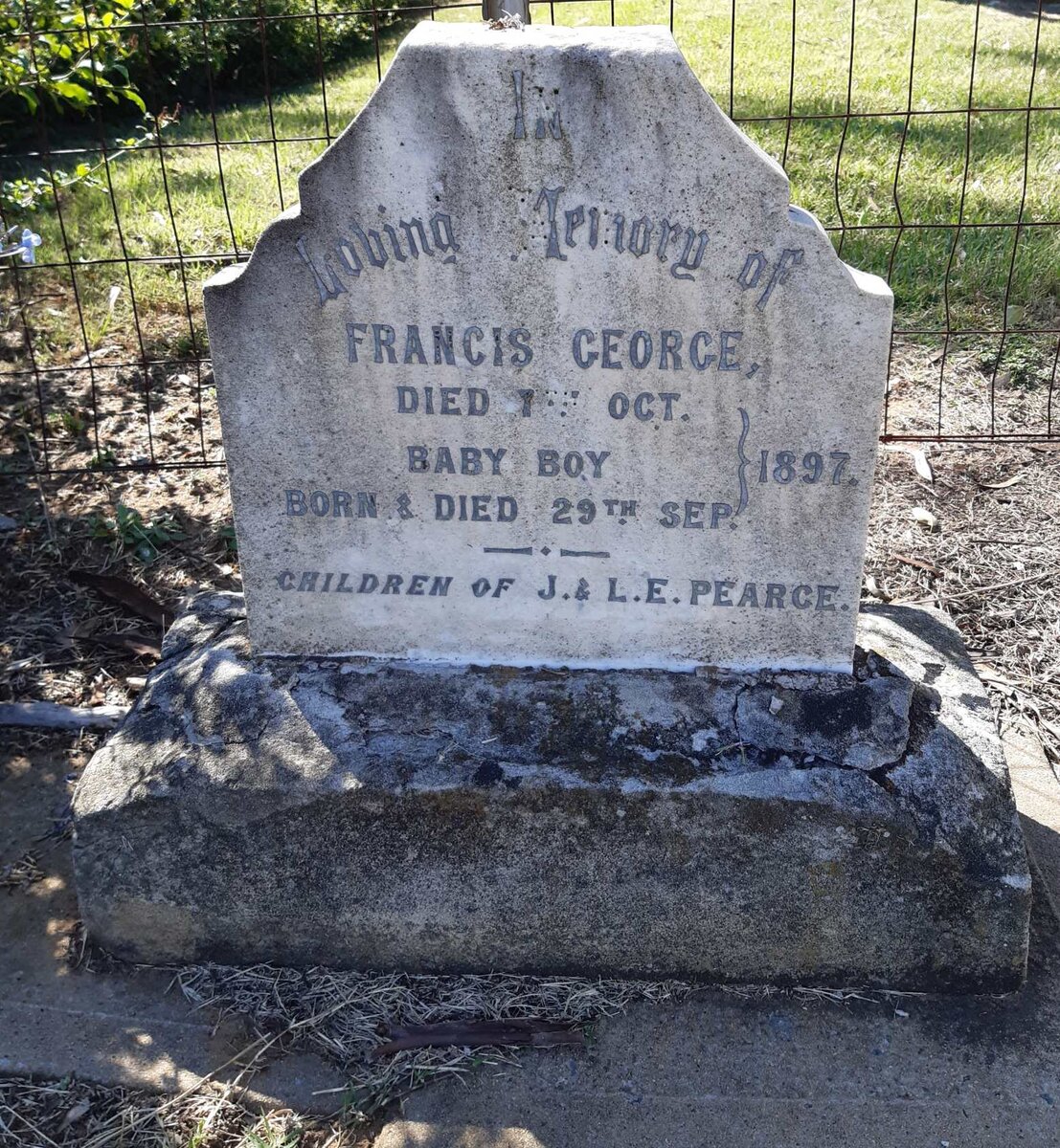 PEARCE Francis George 1897-1897 :: PEARCE ? 1897-1897