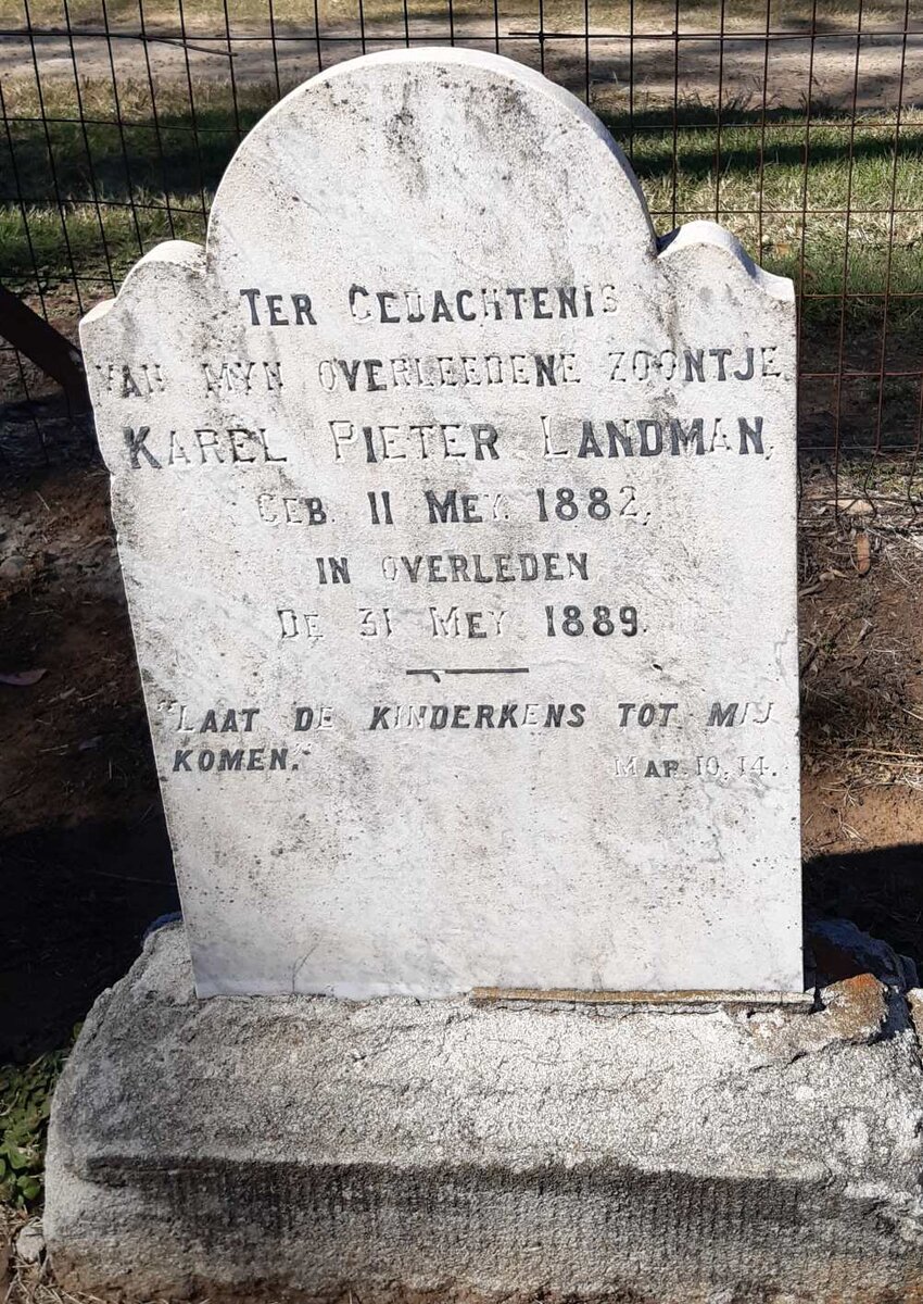 LANDMAN Karel Pieter 1882-1889
