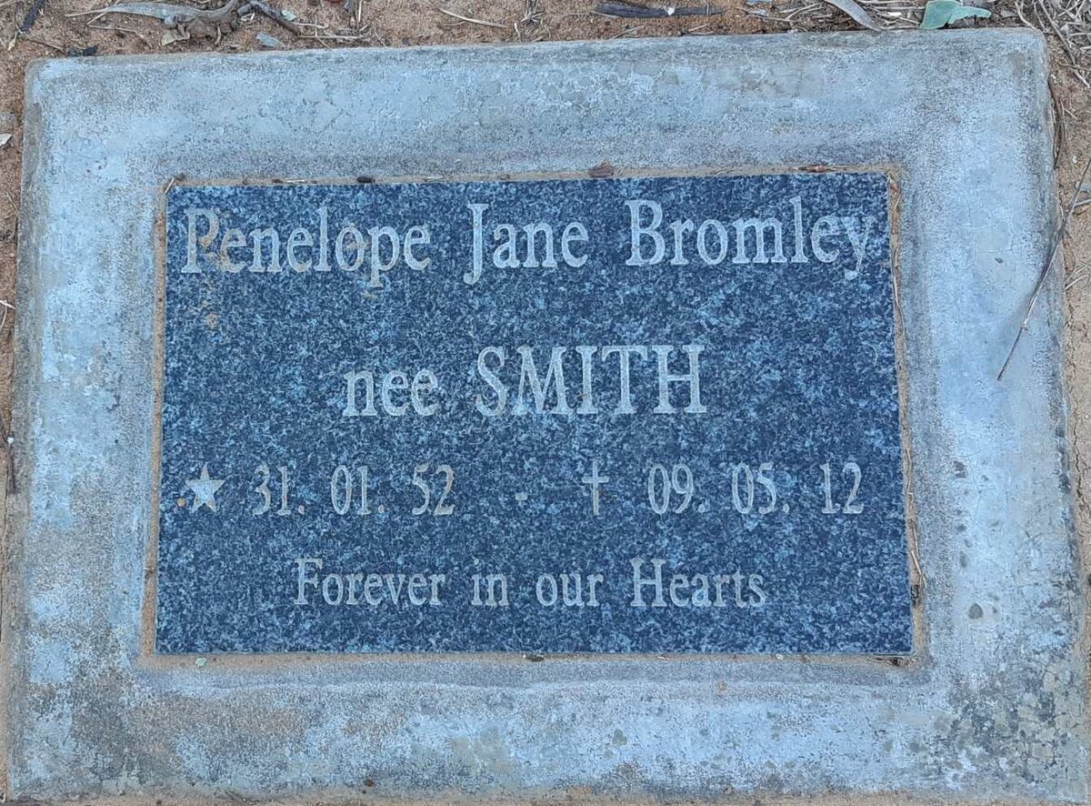 BROMLEY Penelope Jane nee SMITH 1952-2012
