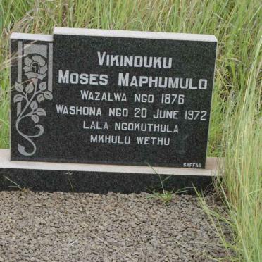 MAPHUMULO Vikinduku Moses 1876-1972