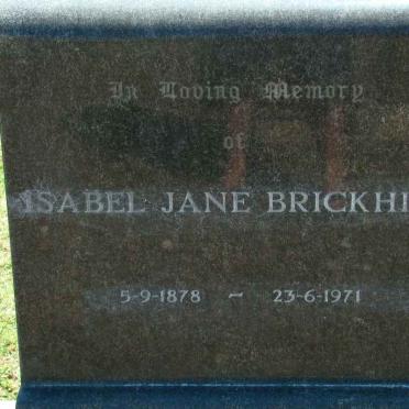 BRICKHILL Isabel Jane 1878-1971