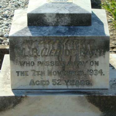 BARY T.L.B., de -1934