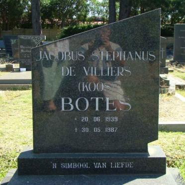 BOTES Jacobus Stephanus de Villiers 1939-1987