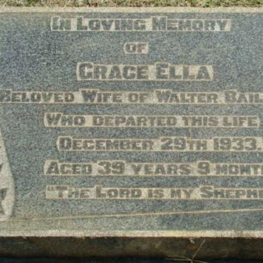 BAILEY Grace Ella -1933