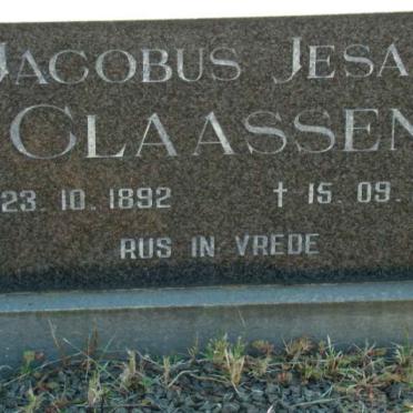 CLAASSEN Jacobus Jesias 1892-1987