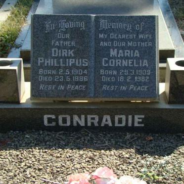 CONRADIE Dirk Phillipus 1904-1986 &amp; Maria Cornelia 1909-1982