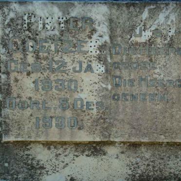 COETZEE Pieter 1930-1930