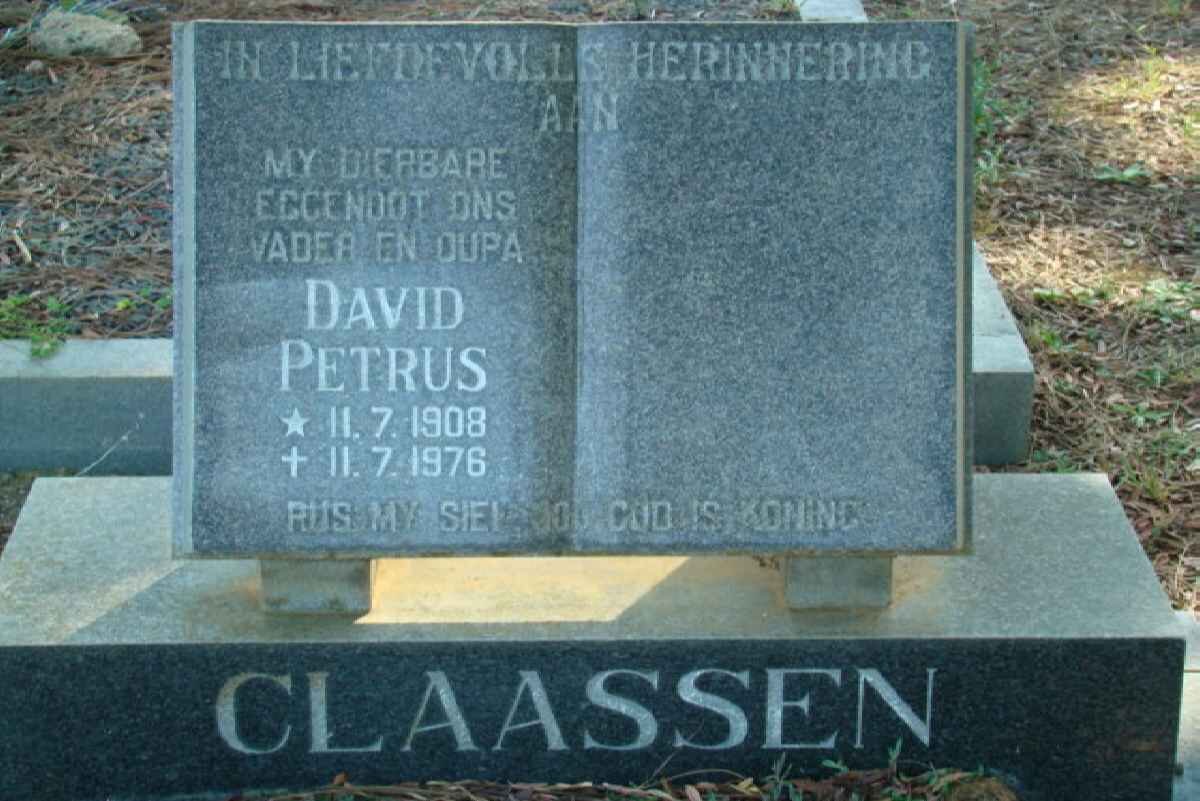 CLAASSEN David Petrus 1908-1976