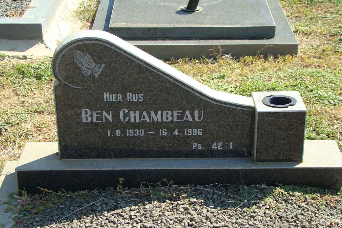 CHAMBEAU Ben 1930-1986