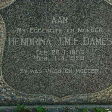 DAMES Hendrina J.M.E. 1896-1959