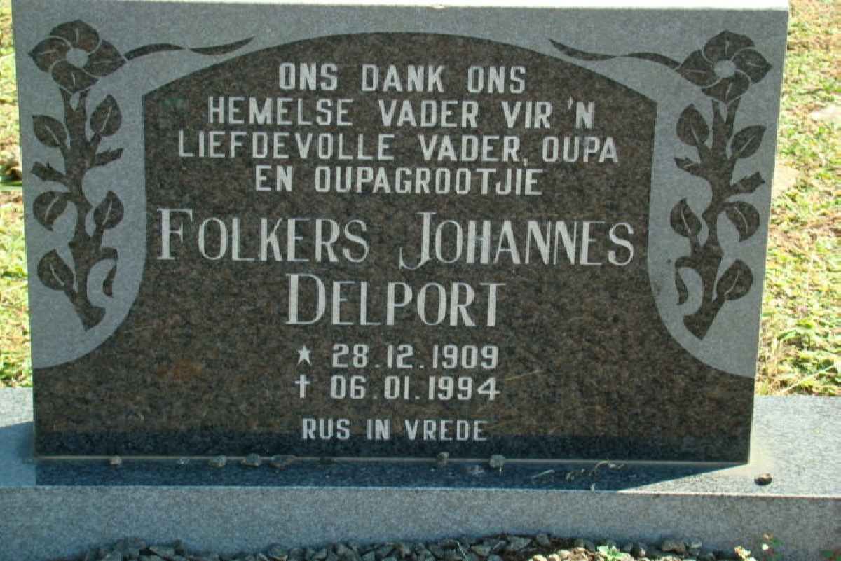 DELPORT Folkers Johannes 1909-1994
