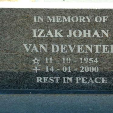 DEVENTER Izak Johan, van 1954-2000